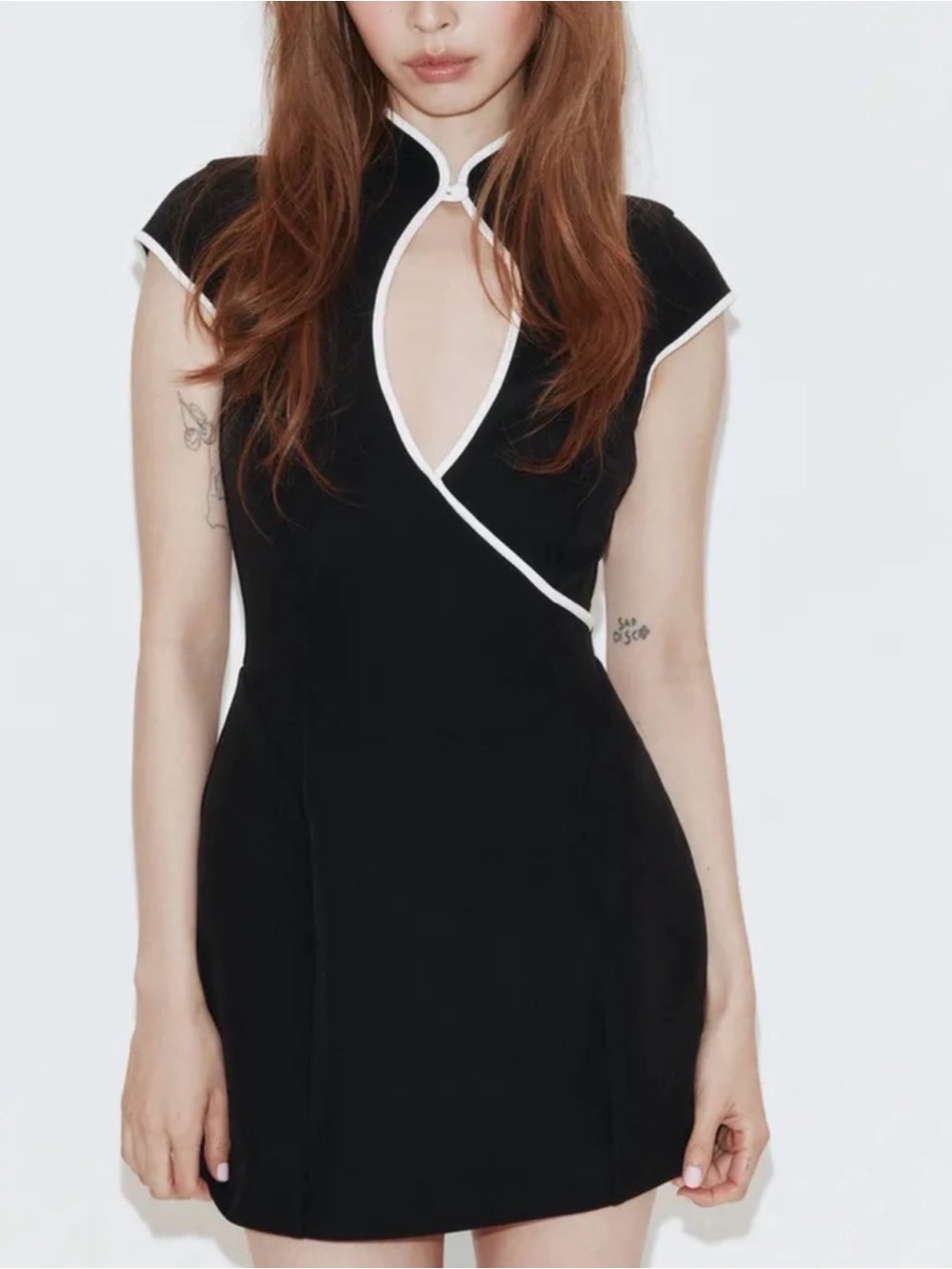 NWT‼️ ZARA CONTRAST PIPING MINI DRESS